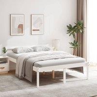 Berkfield Home Bed Frame White 140x200 cm Solid Wood Pine
