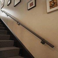Forgeworks Textured Grey Easy Install Indoor Modern Stair Handrail Kit 3.6m