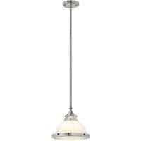 Netlighting Amelia 1 Light Dome Ceiling Mini Pendant Chrome E27 in Grey