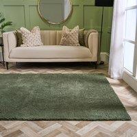OHS Fluffy Teddy Rug Soft Floor Carpet Non Slip Area Mat in Light Green | Size: 160 cm x 230 cm