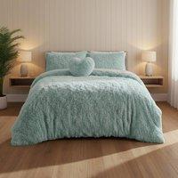 Snug City Super Fluffy Duvet Cover Ultra Soft, Cloud-Like Comfort Snug Sleep in Duck Egg Blue | Size: Super King