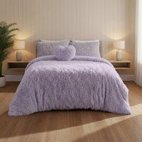Snug City Super Fluffy Duvet Cover Ultra Soft, Cloud-Like Comfort Snug Sleep in Lilac | Size: Super King