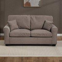 Artemis Home Lewiston Fabric Pull Out Sofabed in Brown | Size: 3 Seater