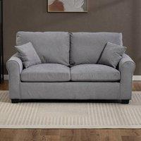 Artemis Home Lewiston Fabric Pull Out Sofabed in Grey | Size: 3 Seater