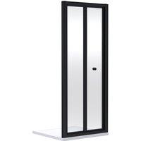 Balterley 4mm Toughened Safety Glass Bi-Fold Shower Door 1900 x 700mm Black