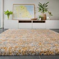 Kukoon Orange Silver Super Soft Shaggy Area Rug in Copper | Size: 120 cm x 170 cm