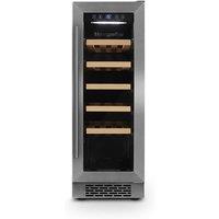 Montpellier Stainless Steel 20 Bottle Wine Cooler - Single Zone - G Energy Rating in Metallic Silver | Size: 1 Pack