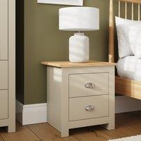 GFW Lancaster 2 Drawer Bedside in Cream