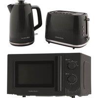 Hamilton Beach Miami Kettle, Toaster & Microwave Set - Charcoal Grey