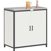 Berkfield Home Kitchen Storage Cabinet with Shelf with Storage with Door White Steel