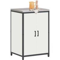 Berkfield Home Kitchen Storage Cabinet with Shelf with Storage with Door White Steel