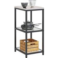 Berkfield Home Kitchen Storage Shelf with Storage Silver Galvanised steel