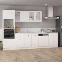 Berkfield Home Microwave Cabinet White 60x57x207 cm Engineered Wood | Size: 60 x 57 x 207 cm