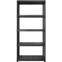 Berkfield Home Storage Shelf 5-Tier Black 366x45.7x185 cm Plastic