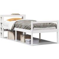 Berkfield Home Senior Bed with Headboard without Mattress White 75x190 cm Small Single