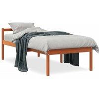 Berkfield Home Senior Bed Wax Brown 90x200 cm Solid Wood Pine