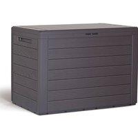 Kelvenix Plastic 190L Outdoor Balcony Patio Garden Storage Box in Brown