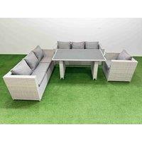 Fimous Patio Garden Furniture Sets with Light Grey