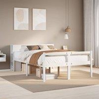 Berkfield Home Bookcase Bed without Mattress White 140x190 cm Solid Wood Pine