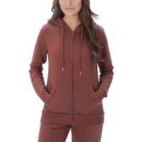 Smart Living Women's Sleek & Versatile Polycotton Plain Zip-Up Hoodie in Chocolate | Size: Large