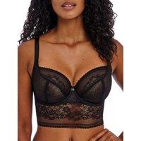 Freya Women's Sydnie Longline Plunge Bra in Black | Size: 30D