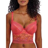 Freya Women's Sydnie Longline Plunge Bra in Pink | Size: 34F