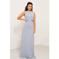 TFNC London Women's Halannah Grey Blue Maxi Dress | Size: 8