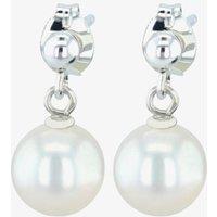 T.H.Baker Women's Silver 7 - 7.5mm Freshwater Pearl Drop Earrings EOW6007FW in White