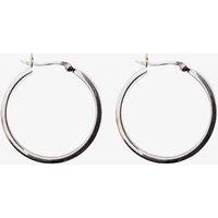 T.H.Baker Women's Silver 30mm Square Tube Hoop Earrings 8-53-8929