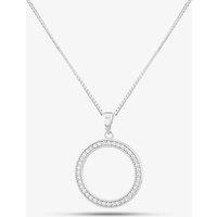 T.H.Baker Women's Silver Open Circle Loose Pendant P4344C N2323