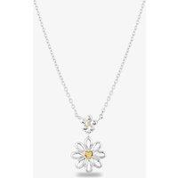 Rosa Lea Women's Double Daisy Necklace AM-2THB028706 in Silver | Size: 45 cm