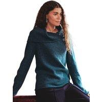 Celtic & Co Women's Collared Slouch Sweater in Turquoise | Size: Small