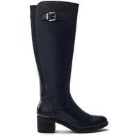 Moda In Pelle Women's 'Sansho' Leather Heeled Boots in Navy | Size: 5
