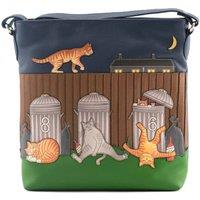 Mala leather Women's Alley Cats Leather Crossbody Bag in Dark Blue