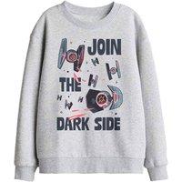 Star Wars Join The Dark Side Tie Fighters Kids Sweat, Athletic Heather in Light Grey | Size: 9-11 Years