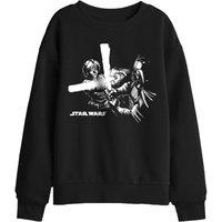 Star Wars Anakin & Darth Vader Manga Lightsaber Fight Kids Sweat, Black | Size: 9-11 Years