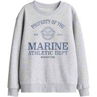One Piece Marine Athletic Dept Kids Sweat, Athletic Heather in Light Grey | Size: 9-11 Years