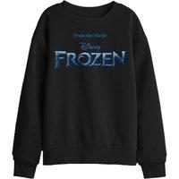 Disney Frozen Logo Kids Sweatshirt, Black | Size: 9-11 Years