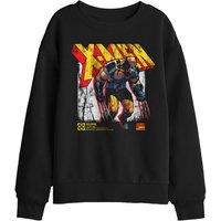 Marvel Xmen Wolverine Info Kids Sweatshirt, Black | Size: 9-11 Years