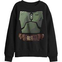 Star Wars Boba Fett Costume Kids Sweatshirt, Black | Size: 9-11 Years