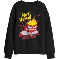 Disney Inside Out 2 Anger Kids Sweatshirt in Black | Size: 9-11 Years