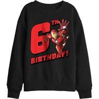 Marvel Iron Man Birthday 6 Kids Sweatshirt, Black | Size: 9-11 Years