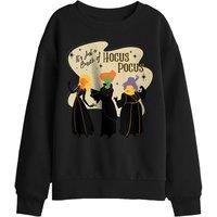 Disney Hocus Pocus Just A Bunch Of Hocus Pocus Sanderson Sisters Kids Sweat in Black | Size: 9-11 Years
