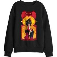Disney Aladdin The Evil Sorcerer, Jafar Kids Sweatshirt, Black | Size: 9-11 Years