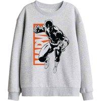 Marvel Black Panther Jump Kids Sweatshirt, Athletic Heather in Light Grey | Size: 9-11 Years