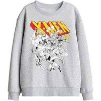 Marvel Xmen Retro Team Kids Sweatshirt, Athletic Heather in Light Grey | Size: 9-11 Years