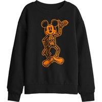 Disney Mickey Mouse Skeleton Kids Sweatshirt, Black | Size: 5-6 Years