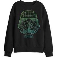 Star Wars Trooper Grid Kids Sweatshirt, Black | Size: 7-8 Years