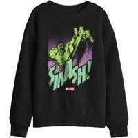 Marvel Hulk Gamma Smash Kids Sweatshirt, Black | Size: 7-8 Years