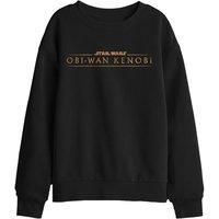 Star Wars Obiwan Kenobi Logo Kids Sweatshirt, Black | Size: 12-13 Years
